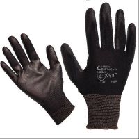  Pracovní rukavice BUNTING - černé, vel. 9  povrstvené 